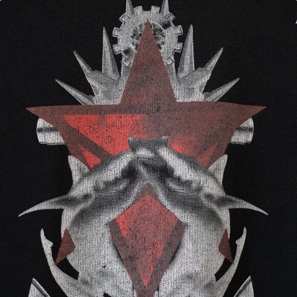 Givenchy Paris Men's Black Graphic Sweatshirt Size M Rare HTF Graphic Star Shark - Picture 4 of 10